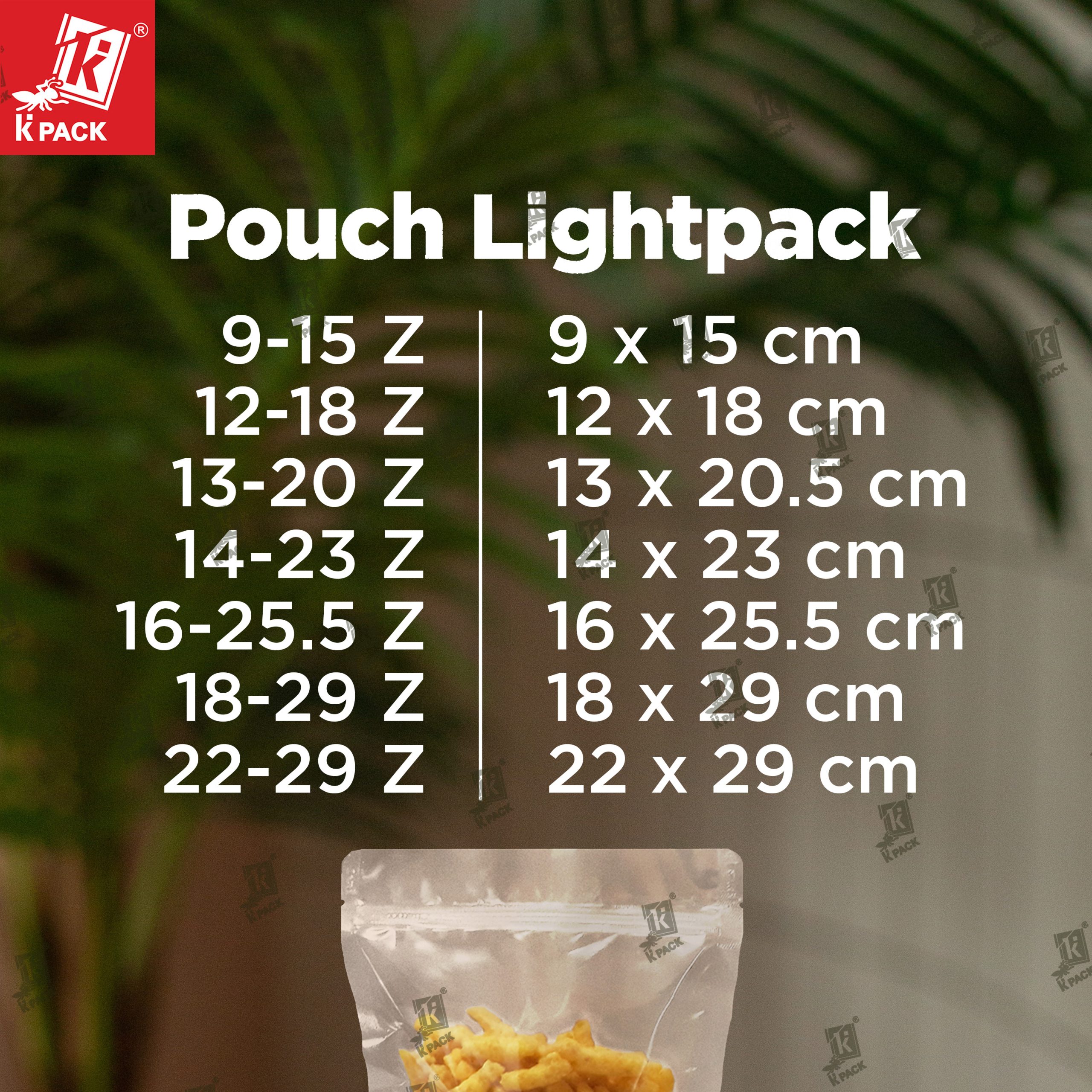Pouch Lightpack ukuran 1.1