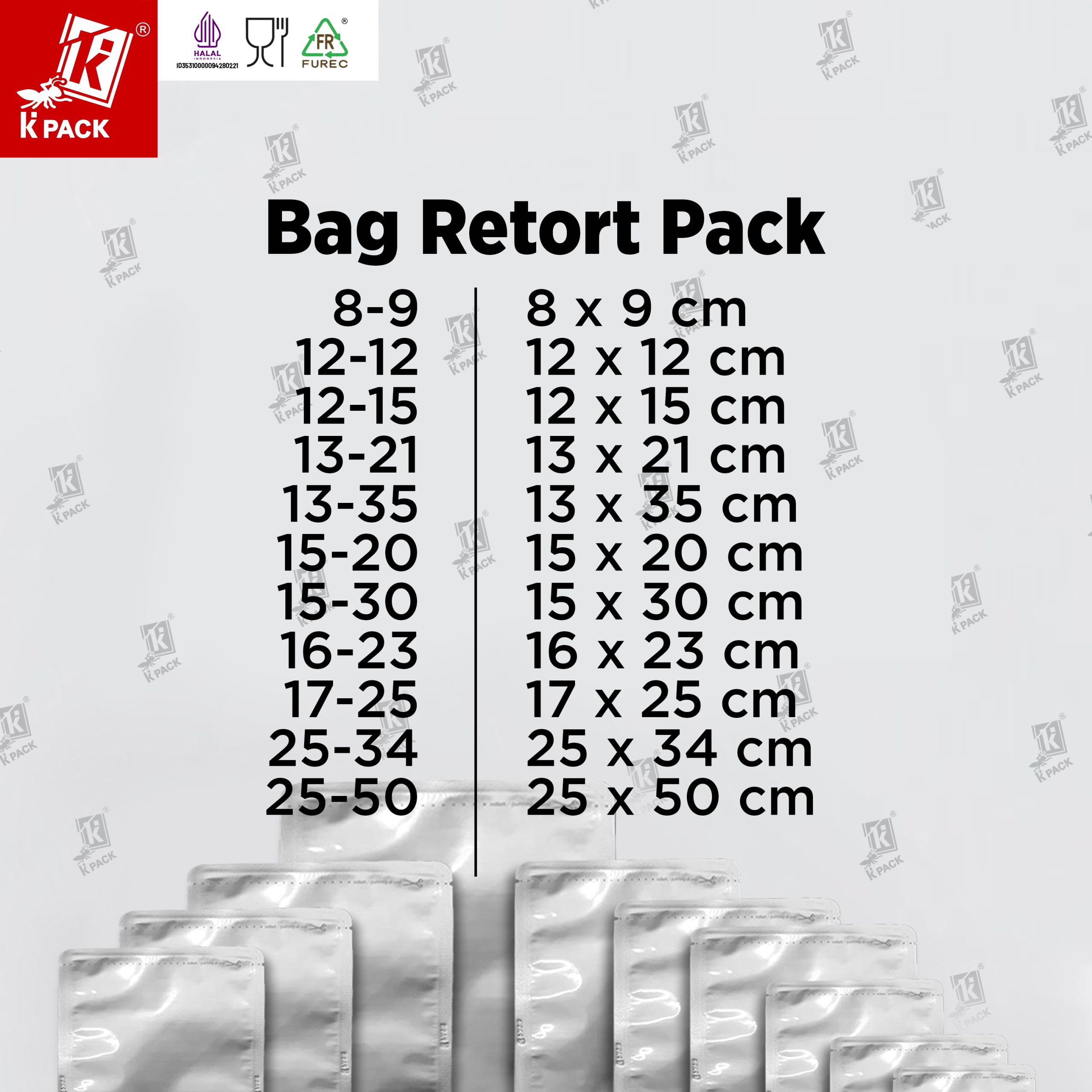 Bag Retort Pack ukuran 1.1