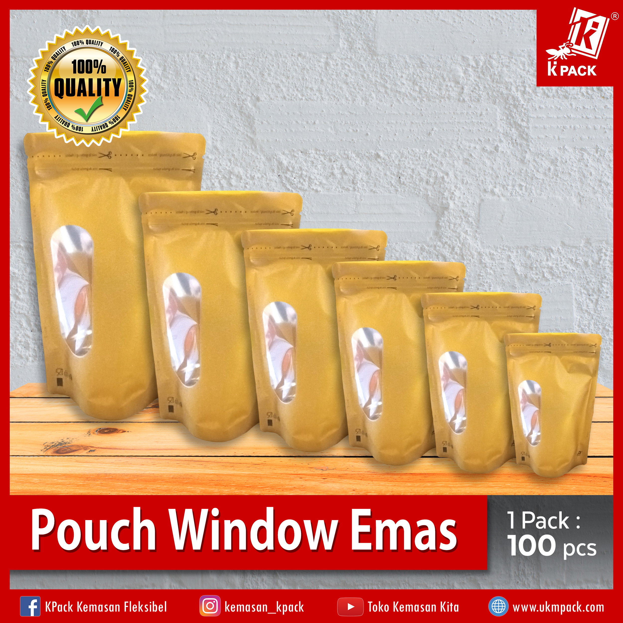 Tokped_Pouch Window Emas Utama